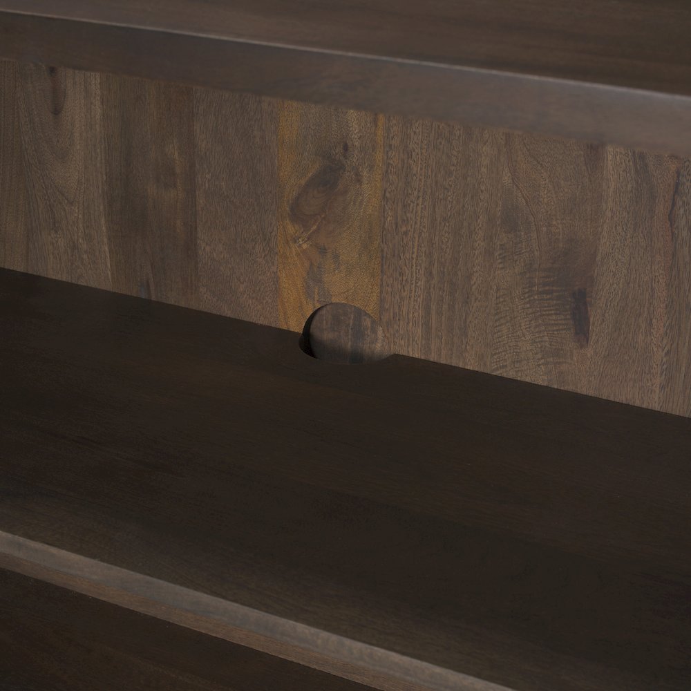 Heera Dark Brown Diamond Motif w/ Shelf Accent Cabinet