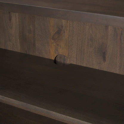 Heera Dark Brown Diamond Motif w/ Shelf Accent Cabinet