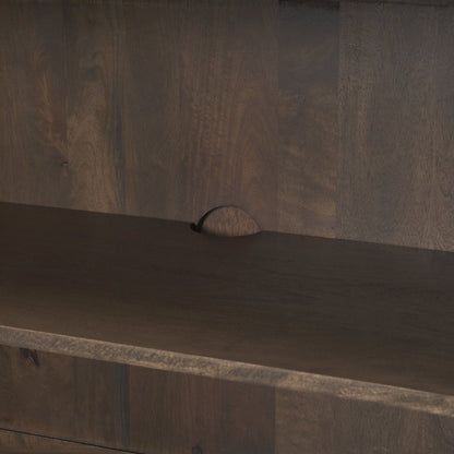 Heera Dark Brown Diamond Motif w/ Shelf Sideboard
