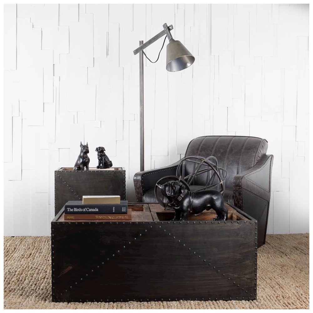 Hugo 5L x 13W Black Resin Bulldog