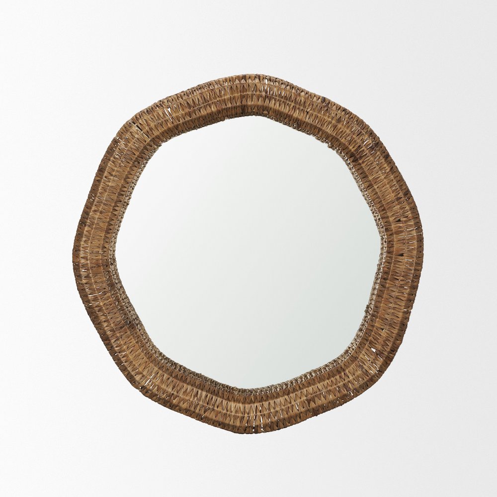 Warrick 36" Woven Water Hyacinth Mirror