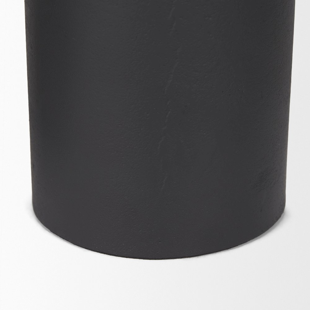 Petria Matte Black Textured Metal Taper Candle Holders