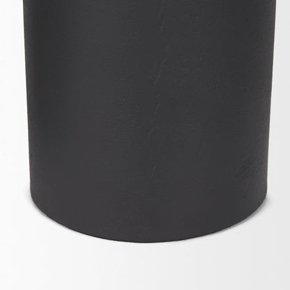 Petria Matte Black Textured Metal Taper Candle Holders