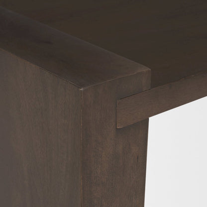 Dark Brown Wooden Rectangular Coffee Table