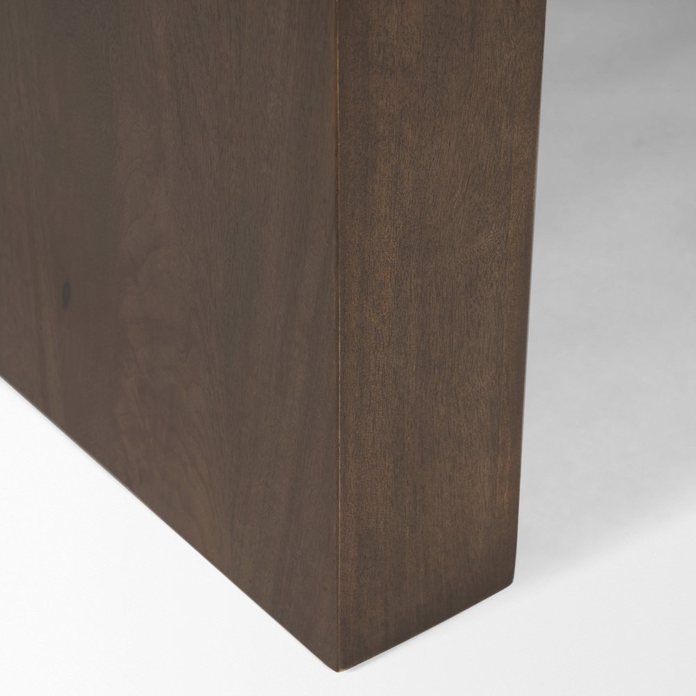 Dark Brown Wooden Rectangular Coffee Table