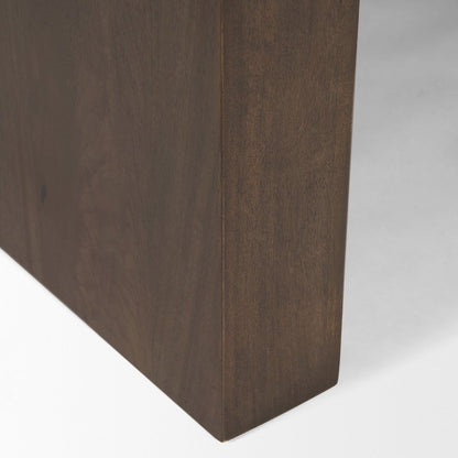 Dark Brown Wooden Rectangular Coffee Table