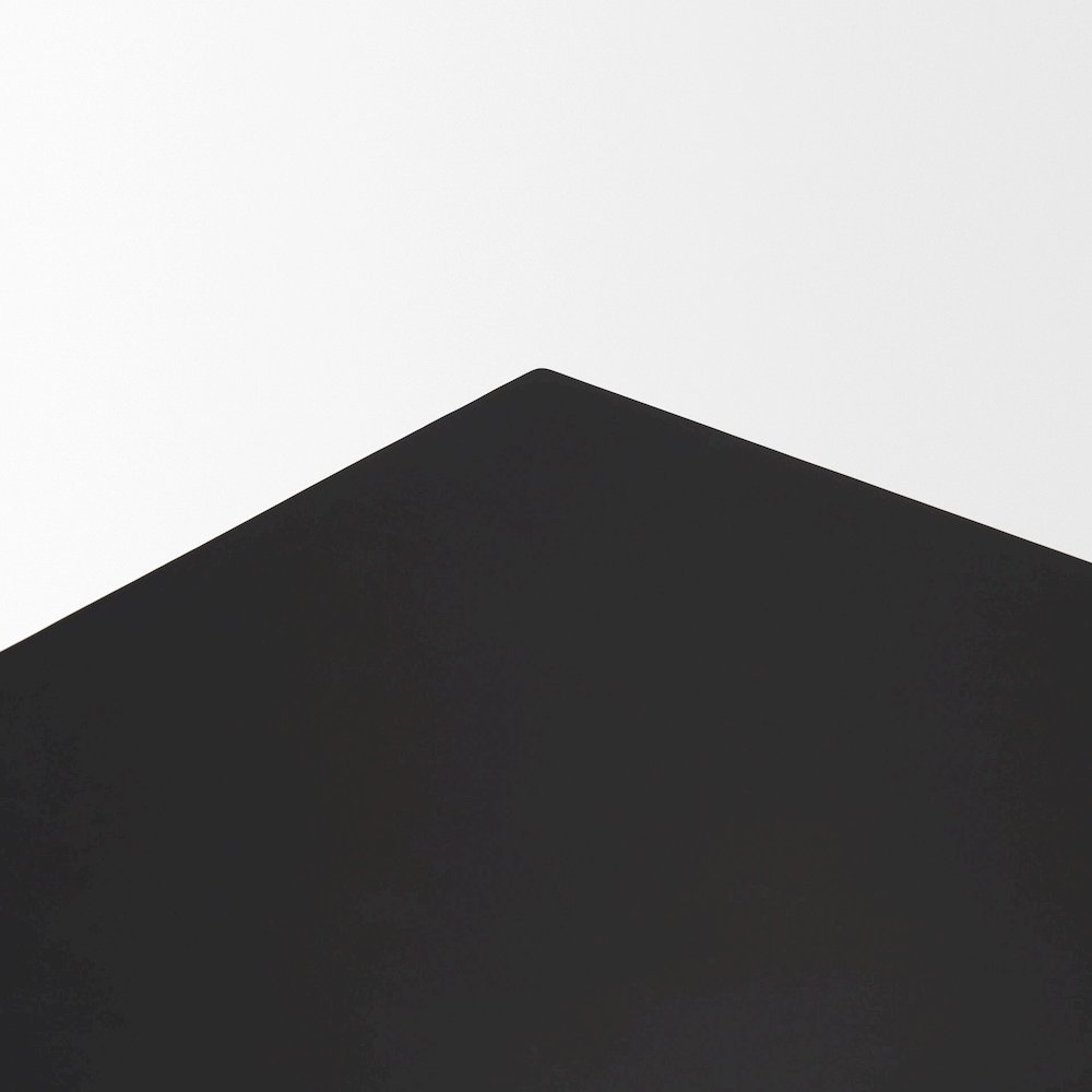 Matte Black Metal Open Shelves Side Table