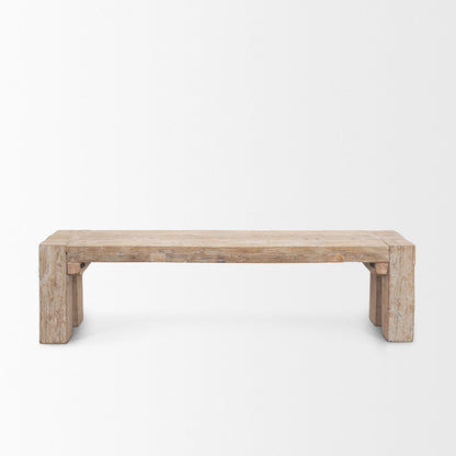 Whitewash Reclaimed Wood Bench