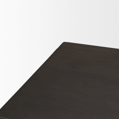 Dark Brown Wood Arched Design Accent Cabinet