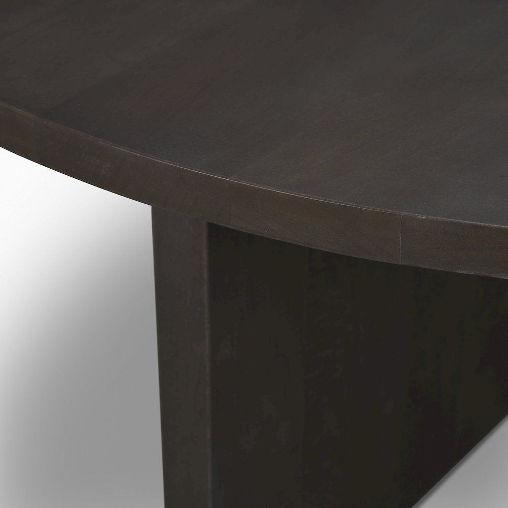 Brown Wood Triangle Legs Coffee Table