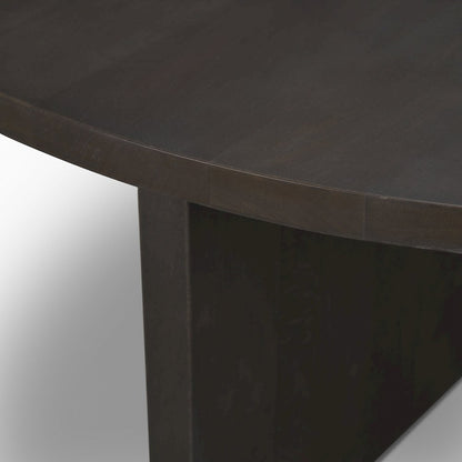 Brown Wood Triangle Legs Coffee Table