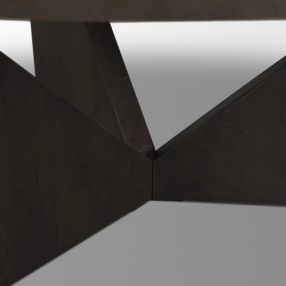 Brown Wood Triangle Legs Coffee Table