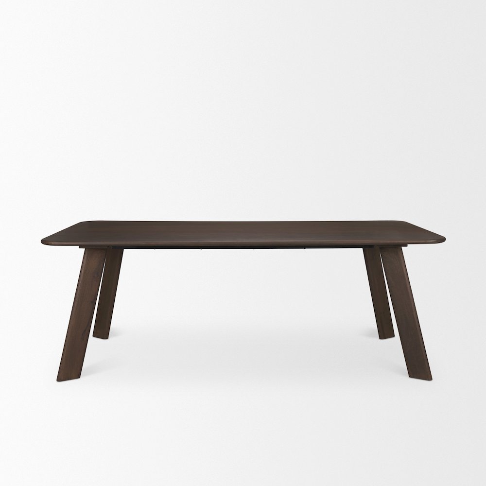 Welborn 84" Dark Brown Wood Rectangular Dining Table