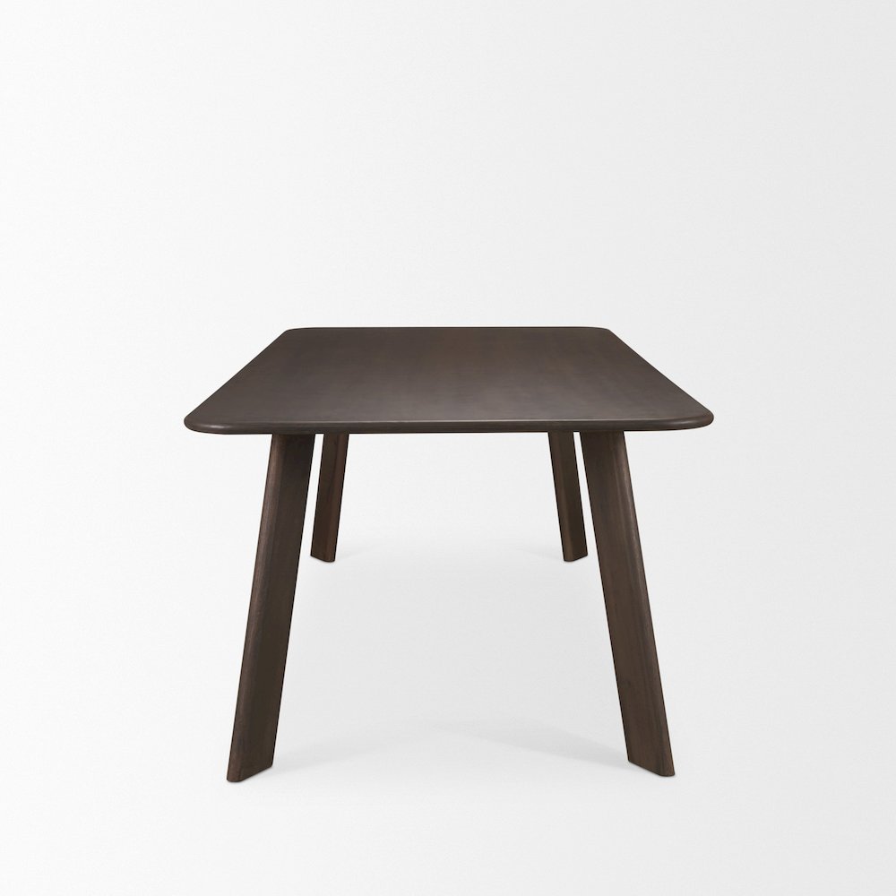 Welborn 84" Dark Brown Wood Rectangular Dining Table
