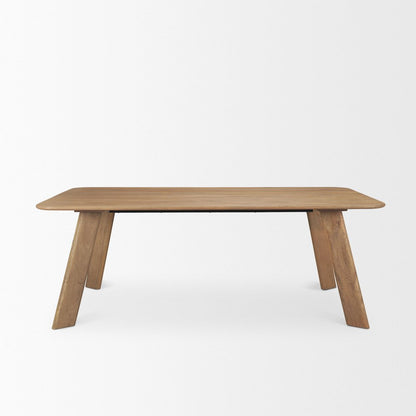 Welborn 84" Light Brown Wood Rectangular Dining Table