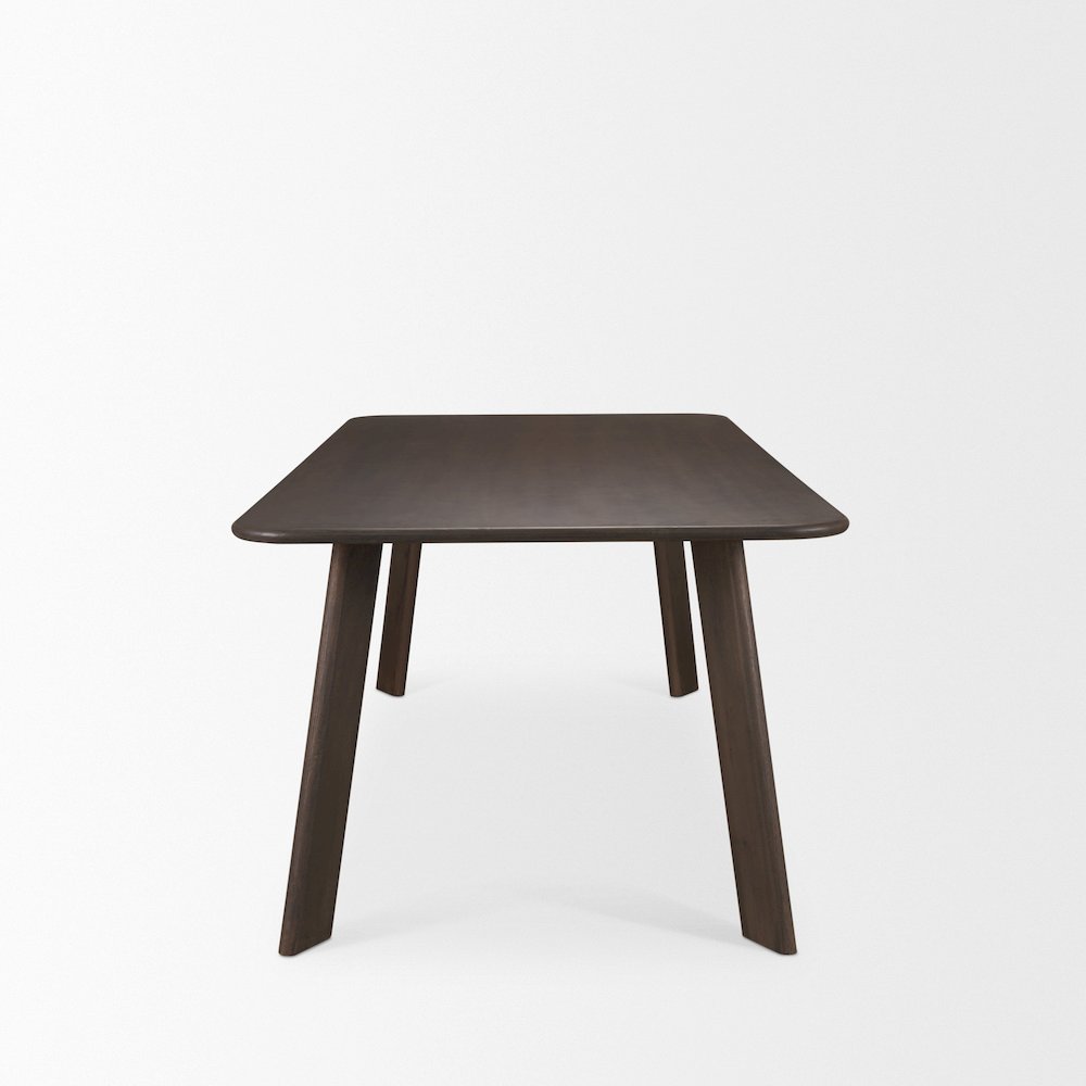 Welborn 72" Dark Brown Wood Rectangular Dining Table