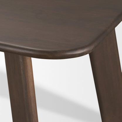 Welborn 72" Dark Brown Wood Rectangular Dining Table