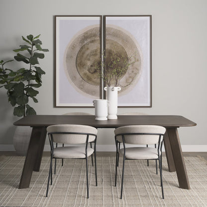 Welborn 72" Dark Brown Wood Rectangular Dining Table