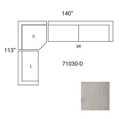 Warner Gray 3 Piece Sofa SetCorner Piece