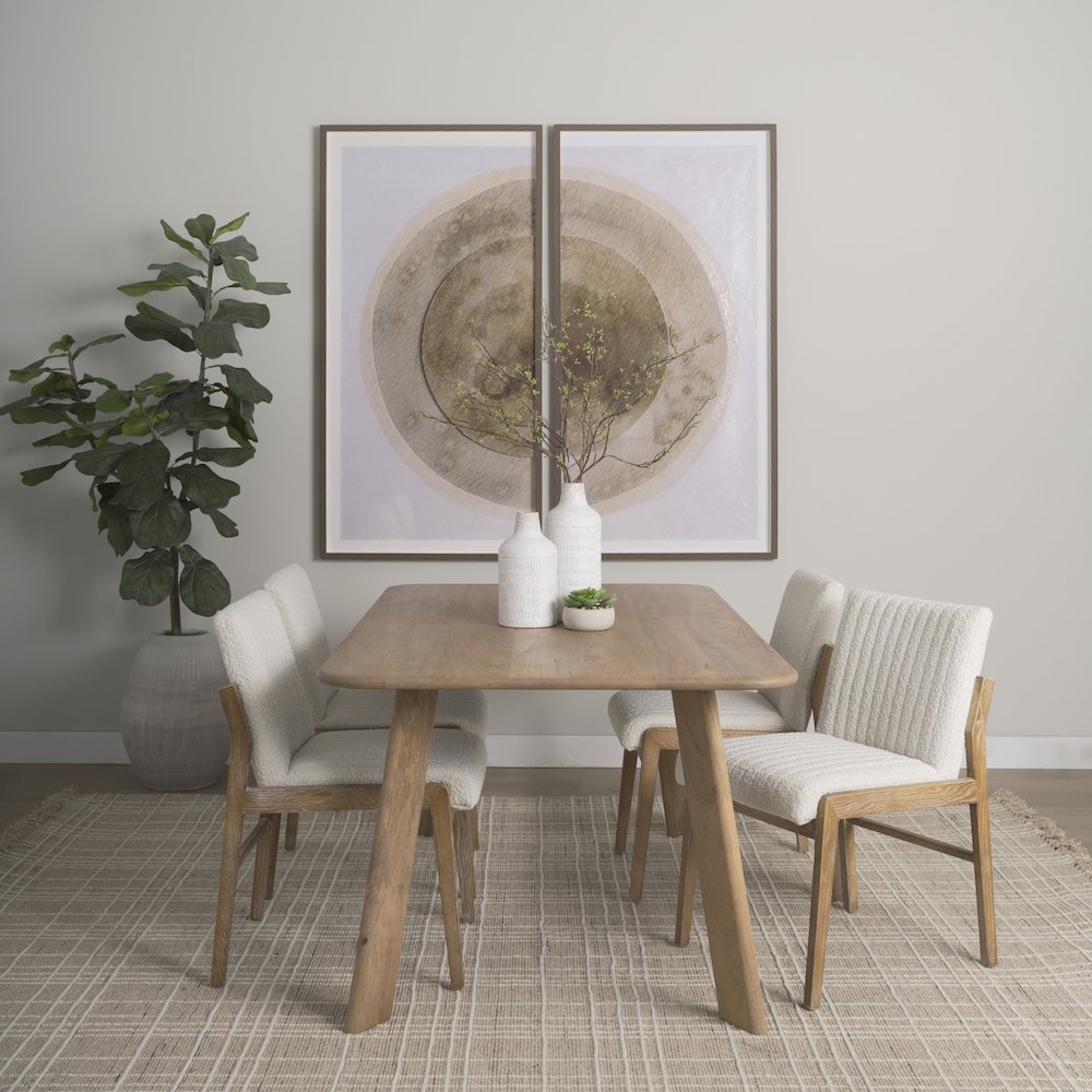 Welborn 84" Light Brown Wood Rectangular Dining Table