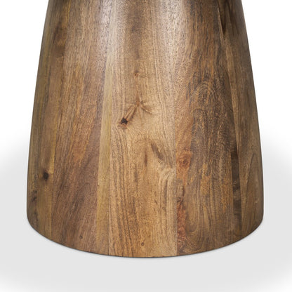54" Round Medium Brown Pink Marble Pedestal Dining Table