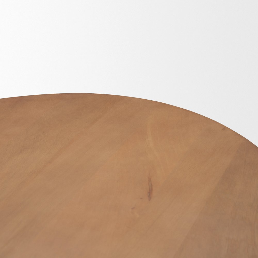 Jovan94" Solid Light Brown Mango Wood Oval Dining Table