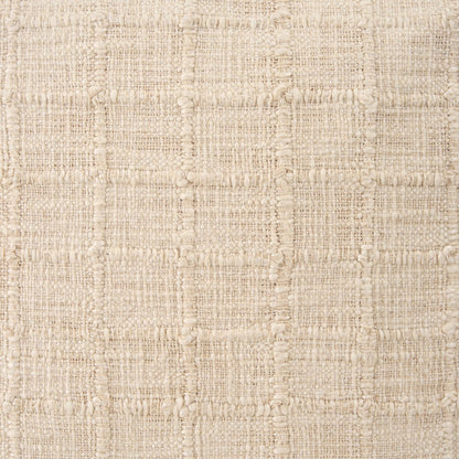 Jacory Cream Checker Textured Decorative Square Pillow Cover