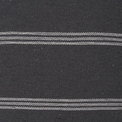 Gray And White Striped Cotton Decorative Lumbar Pillow Cover