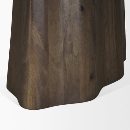 Jovan94" Solid Dark Brown Mango Wood Oval Dining Table
