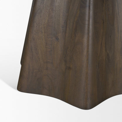 Jovan60" Solid Dark Brown Mango Wood Round Dining Table