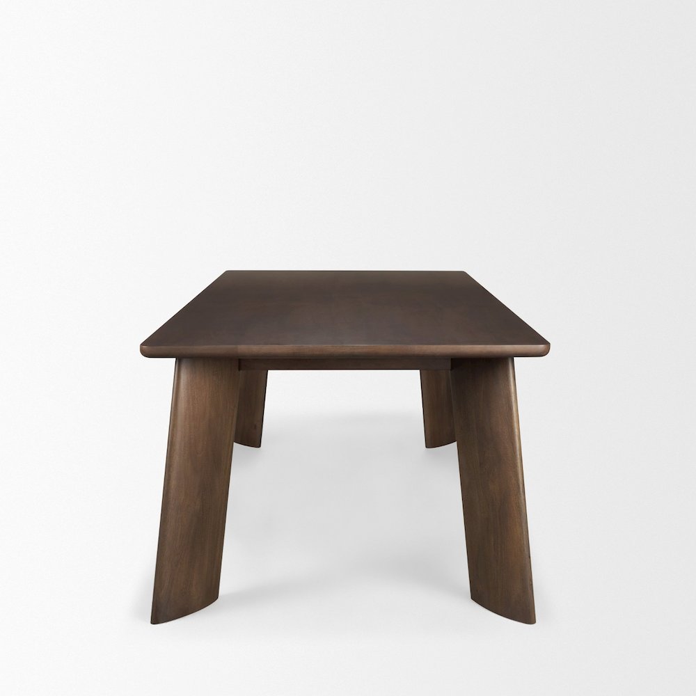 Jonan Solid Dark Brown Mango Wood Rectangular Dining Table