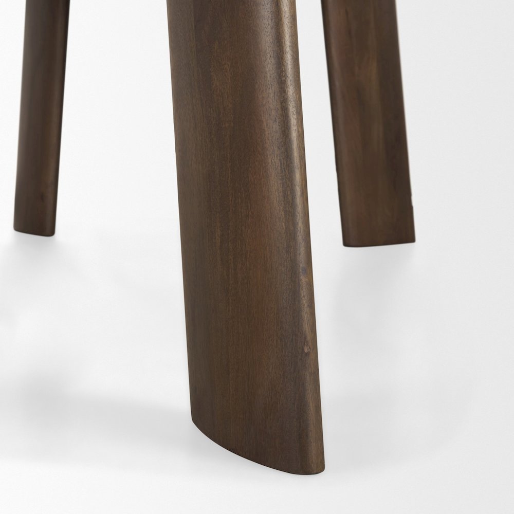 Jonan Solid Dark Brown Mango Wood Rectangular Dining Table