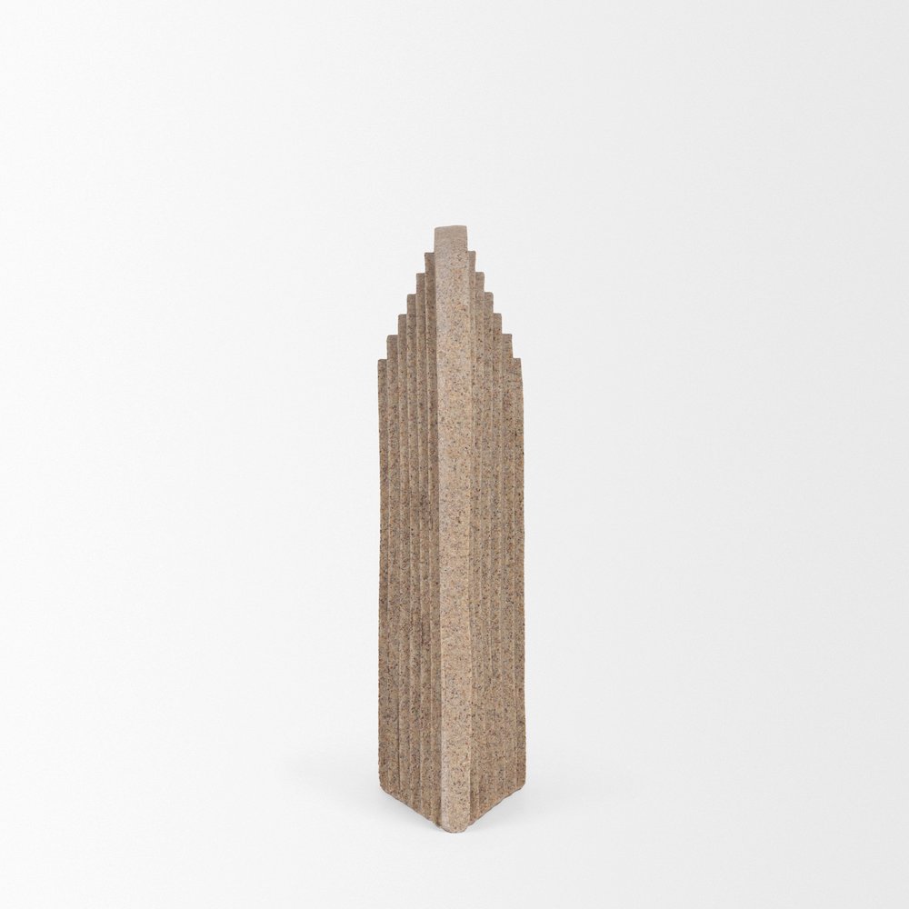 Kael Resin Textured Concrete Gray Decorative Object