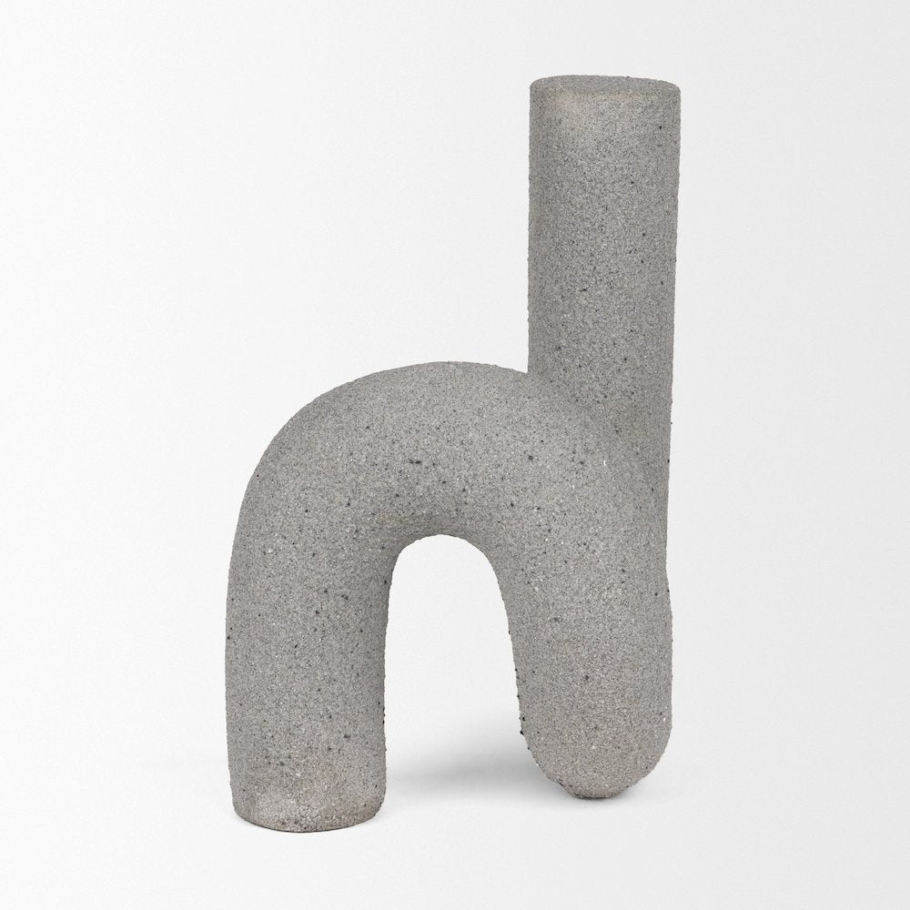 Kailyn Resin Textured Concrete Gray Decorative Object