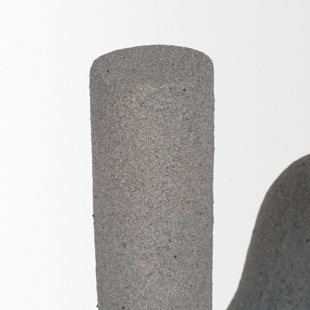 Kailyn Resin Textured Concrete Gray Decorative Object
