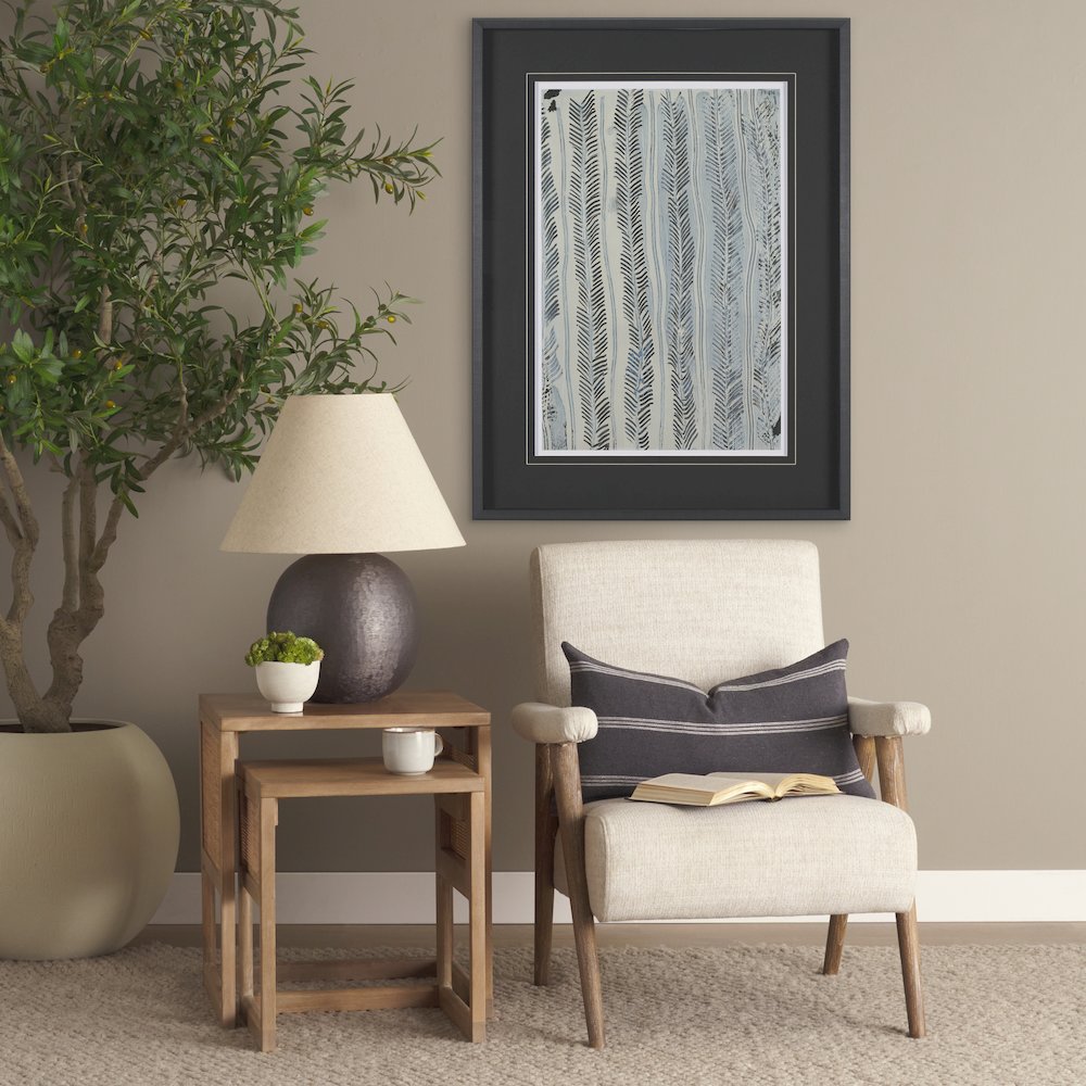 Gray And White Striped Cotton Decorative Lumbar Pillow Cover