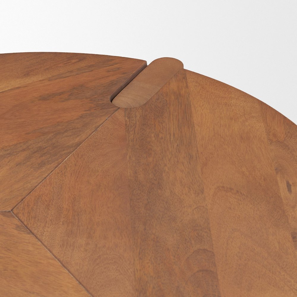 Hisako Mid Brown Open Round Accent Table