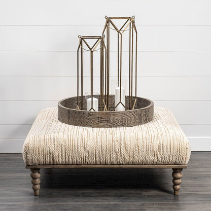 Ivy Large Gold Metal Geometric Cage Candle Holder Lantern