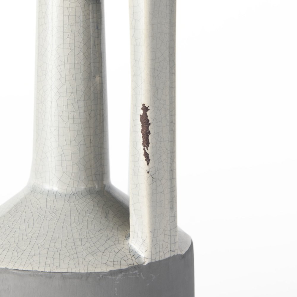 Burton 10.2H Small Two Tone Gray Ceramic Jug Vase