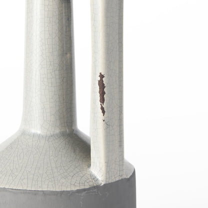 Burton 10.2H Small Two Tone Gray Ceramic Jug Vase