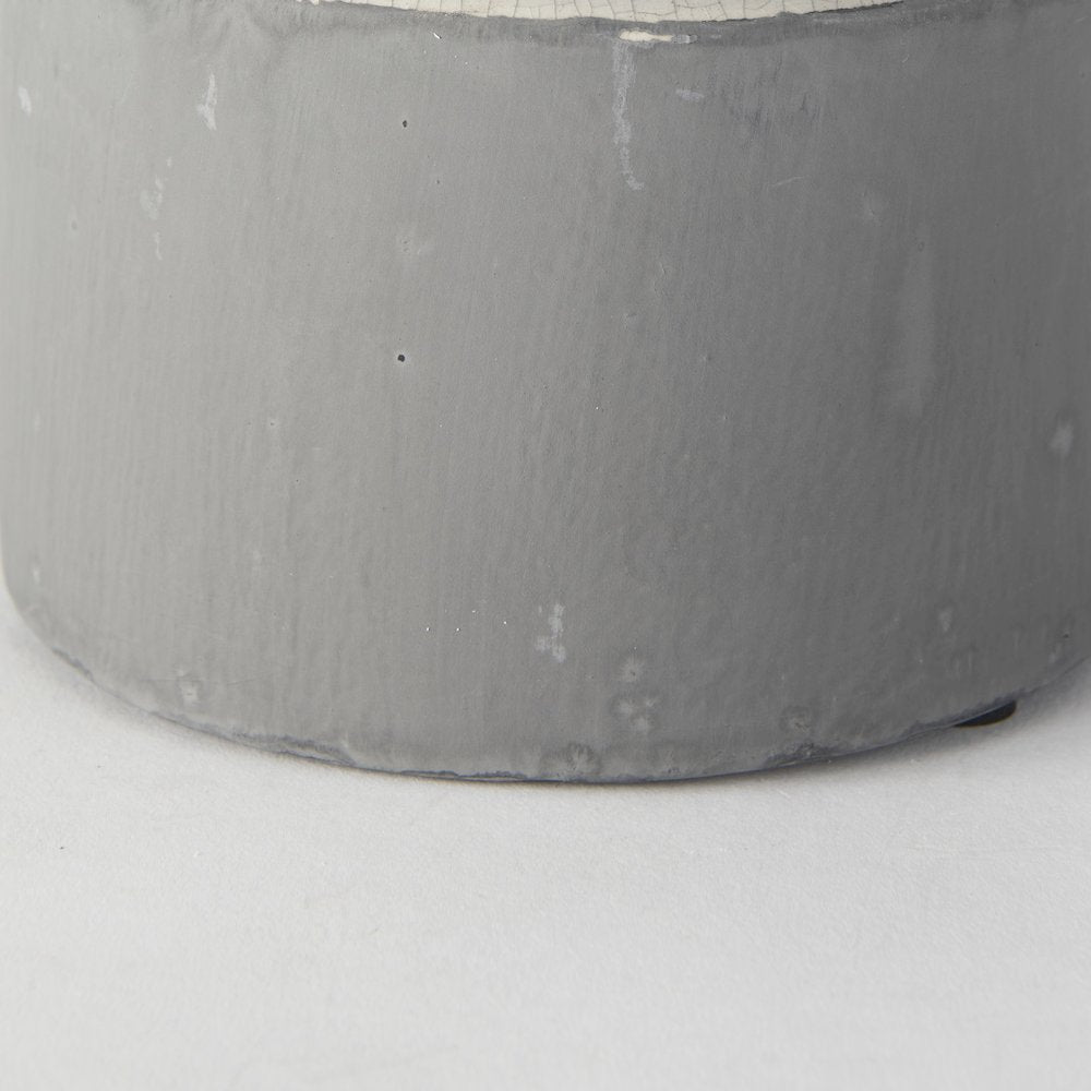 Burton 10.2H Small Two Tone Gray Ceramic Jug Vase
