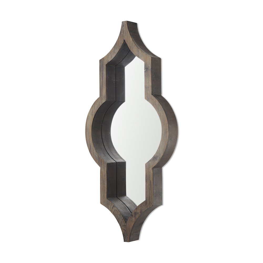 Tamanar 15x34 Brown Wood Frame Mirror
