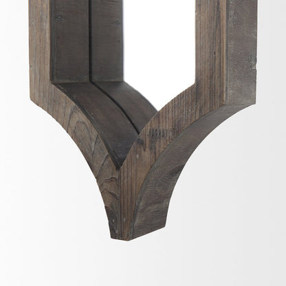 Tamanar 15x34 Brown Wood Frame Mirror