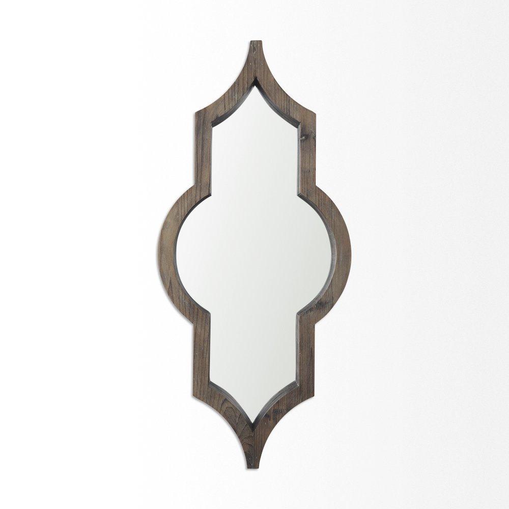 Tamanar 15x34 Brown Wood Frame Mirror