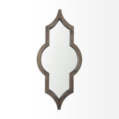 Tamanar 15x34 Brown Wood Frame Mirror