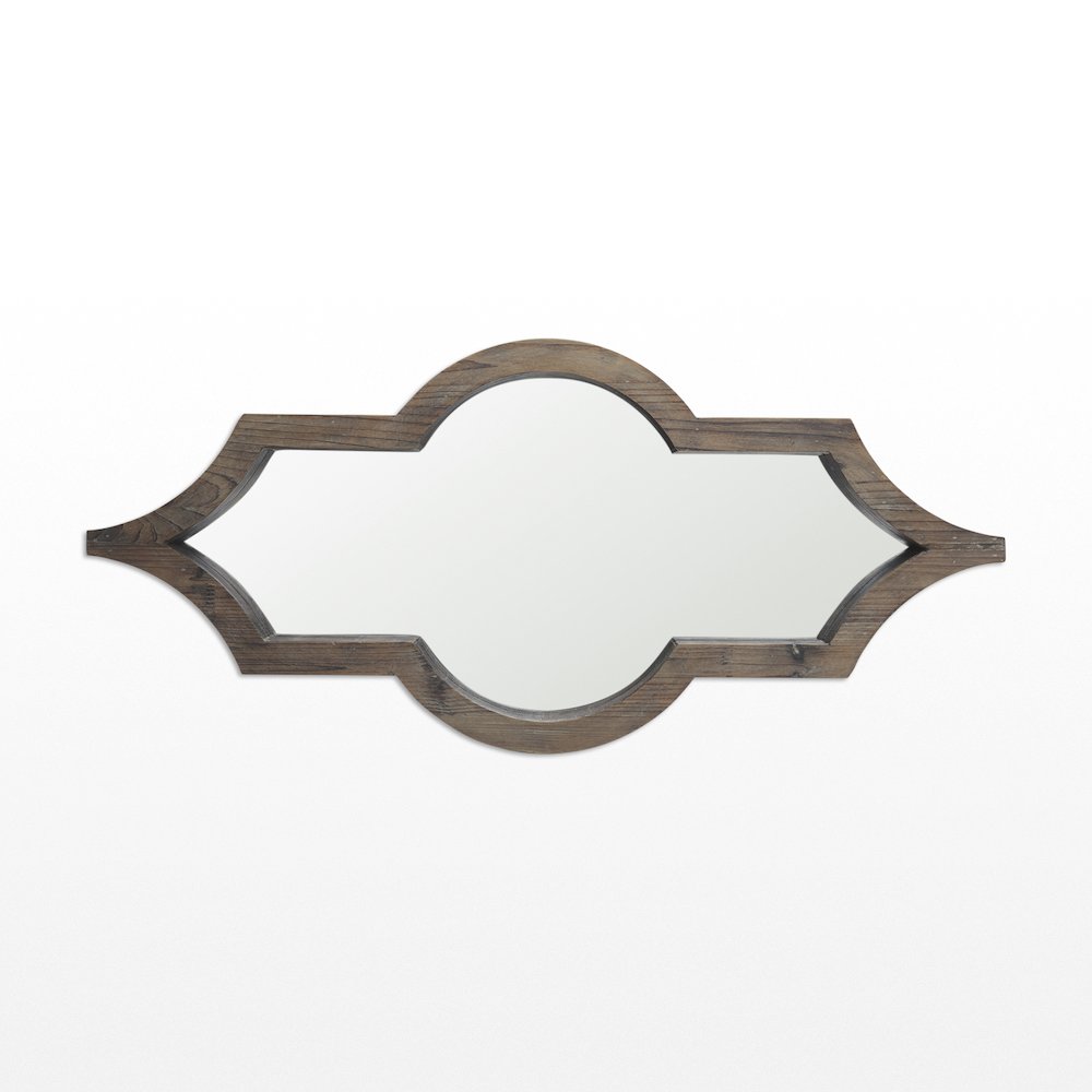 Tamanar 15x34 Brown Wood Frame Mirror