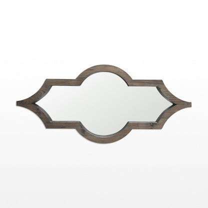 Tamanar 15x34 Brown Wood Frame Mirror