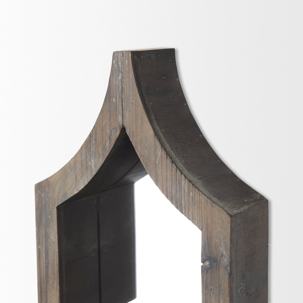 Tamanar 15x34 Brown Wood Frame Mirror