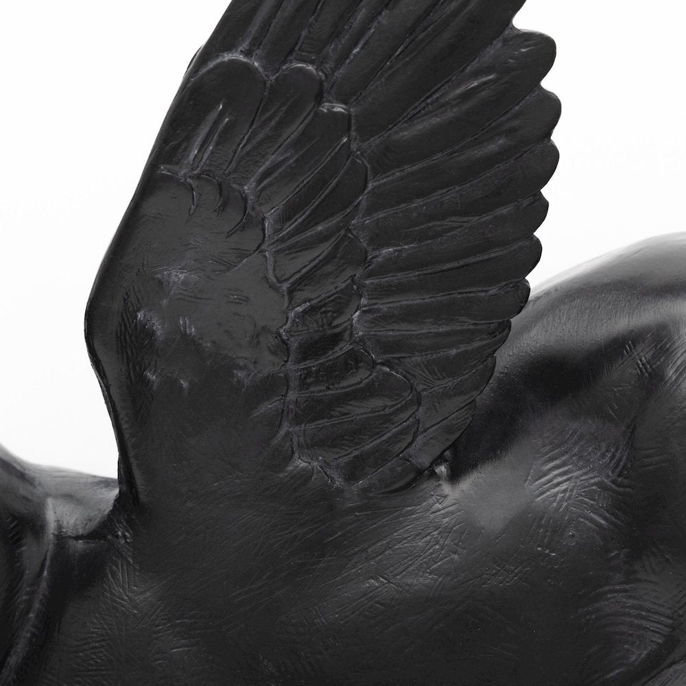 Set Of 2 Black Flying Pigs