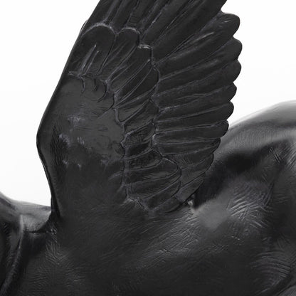 Set Of 2 Black Flying Pigs